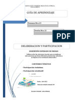 Guía 13 Deliberacion y Participacion