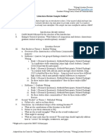 Literature Review Sample Outline : Fgacho@usc - Edu