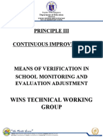 Continuous Improvement: Wins Technical Working Group