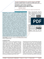 Urbanization and Crime in India A Temporal Analysis From 1991 To 2011