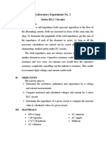 Laboratory Experiment No. 2 Series RLC Circuits: I. Discussion