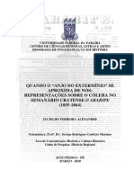 Quando o Anjo Do Extermínio Se Aproxima de Nós. Representações Sobre o Cólera No Semanário Cratense O Araripe (1855-1864)