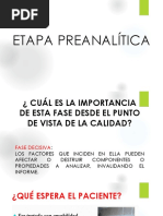 II. Etapa Preanalítica