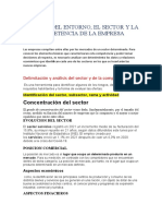 Estudio y Analisis Del Entorno, El Sector y Lacompetencia de La Empresa