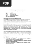 IBUS 5716 D: Management of International Business Fall 1 - 2017, Tuesdays 11:35am - 2:25pm