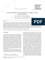 Pore Size Distribution and Compressive Strength of Waste Clay Brick Mortar