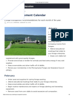 Forage Management Calendar