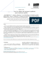 Prognostic Factors For Relapse and Outcome in Pediatric Acute Transverse Myelitis