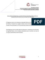 Reglamento Interior de La Secretaría de Seguridad Pública de La Administración Pública Del Estado de Campeche