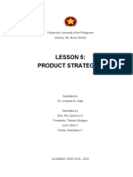 Lesson 5: Product Strategies: Polytechnic University of The Philippines Anonas, Sta. Mesa, Manila