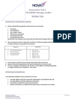 Assessment Task 1 SITXCOM005 Manage Conflict Written Test