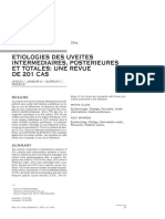 Etiologies Des Uveites Intermediaires, Posterieures Et Totales: Une Revue de 201 Cas