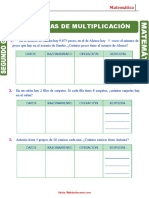 Problemas de Multiplicación para Segundo Grado de Primaria