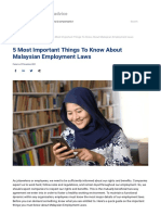 5 Most Important Things To Know About Malaysian Employment Laws - Career Resources