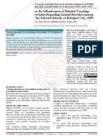 A Study To Assess The Effectiveness of Planned Teaching Programme On Knowledge Regarding Eating Disorders Among Adolescent Girls in The Selected Schools of Jabalpur City, MP