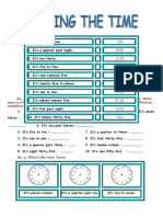 Telling The Time WORKSHEET