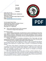 Letter To DOJ With Letterhead