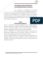 Reglamento Interno Docente Administrativo Instituto Tecnico en Enfermeria