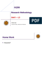 Research Methodology: Unit I - L3