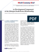 The Economic Development Component of The Ethiopia-South Korea Relationship