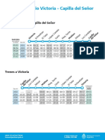 Horarios y Tarifas Del Ramal Victoria-Capilla Del Señor