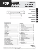 Roland SOLJET-Pro2 SC 540 CJ-540 Service Notes Manual (SM, PM, CD) 200606 14