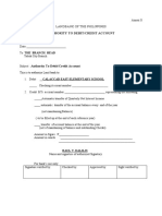 Authority To Debit/Credit Account: Landbank of The Philippines