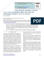 The Aborigines and The Adivasis: Sharing A Common Voice Analyzing Judith Wright's Bora Ring and Shanmugam Chettiar's We Are The Adivasis