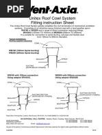 Unitex Roof Cowl System Fitting Instruction Sheet: Typical Installations. Ducting Supplied Separately