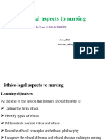 Ethics-Legal Aspects To Nursing: By: Lami. G (MSC in M&RHN)