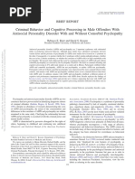 Cirminal Behavior and Cognitive Processing