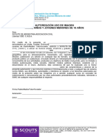 Autorizacion Uso de Imagen Ninos Ninas y Jovenes Menores de 18 Anos PDF