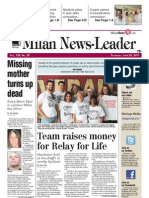 Milan News-Leader Front Page