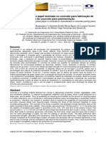 Estudo Da Adição Do Papel Reciclado No Concreto para Fabricação de Peça de Concreto para Pavimentação