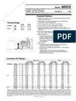 Kohler 80RZG Spec Sheet