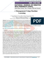 Food Waste Management Using Machine Learning: Abstract