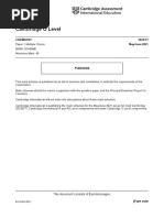 Cambridge O Level: Chemistry 5070/11 May/June 2021