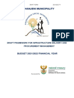 Draft Framework For Infrastructure Delivery and Procurement Management