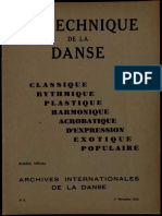 Technique Des Danses Classique Et Autres