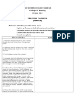 Procedure Rationale: San Lorenzo Ruiz College College of Nursing Ormoc City Perineal Flushing (Female)