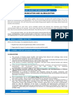 Communication and Globalization: Study Guide For Module No.