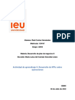 Actividad de Aprendizaje 6. Desarrollo de KPls Sobre Operaciones