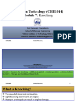 Petroleum Technology (CHE1014) Module 7: Knocking