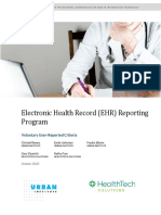 Electronic Health Record (EHR) Reporting Program: Voluntary User-Reported Criteria