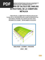 Memoria de Calculo de Cobertura Metalica