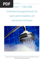 Section 7 - F/602/2884 Understand and Apply Domestic Hot Water System Installation and Maintenance Techniques