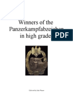 Panzer Assault Badge, High Grades, Winners