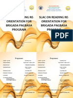 Slac On Reading Re-Orientation For Brigada Pagbasa Program Slac On Reading Re - Orientation For Brigada Pagbasa Program