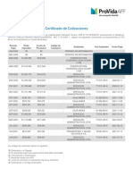 Certificado de Cotizaciones