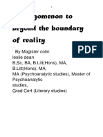 Prolegomenon To Beyond The Boundary of Reality